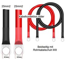 Je 1,5m 25mm2 Batteriekabel M8 für Autos, Boot, Akkus -125A