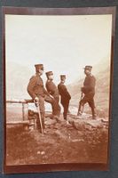 VINTAGE FOTO SCHWEIZER ARMEE OFFIZIERE IM FELDE
