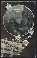 Ragaz, Blick aus einer Schlucht auf den 