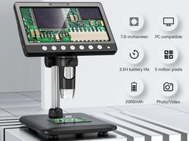 Digitalmikroskop Mikroskop USB 1200x 7 Zoll IPS 1080P 5MP HD