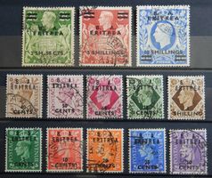 British Eritrea Kat. 14-26 gest. 1950 Kat. 130 Euro