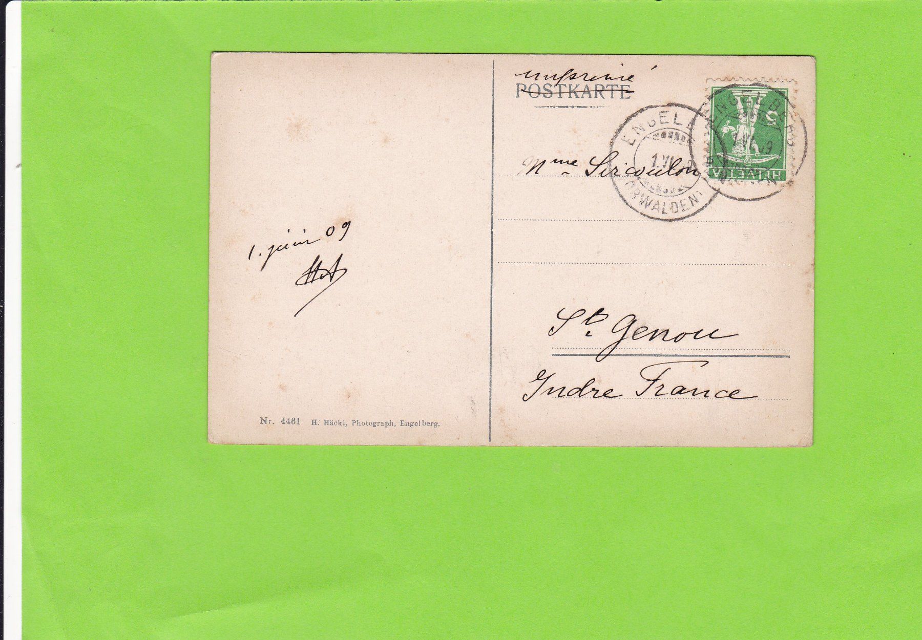 Cartoline postali: Engelberg mit Titlis. Spannörter – Usato da St. Peterzell venduto da neckertal 1