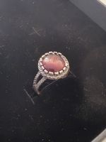 Silberring mit Katzenaugen-Amethyst – Gr. 55 / US 7