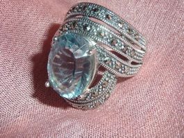 bague silber et pierres taille 59 neuf pour femme