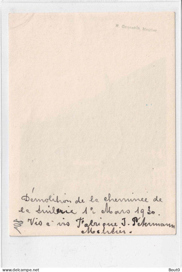 Cartoline postali: Moutier démolition de la cheminée – Usato da Alle venduto da Bout0 1