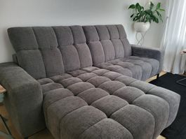 Divano angolare moderno grigio scuro - affare!