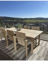 Gartentisch inkl. 6 Stühlen, Akazienholz!