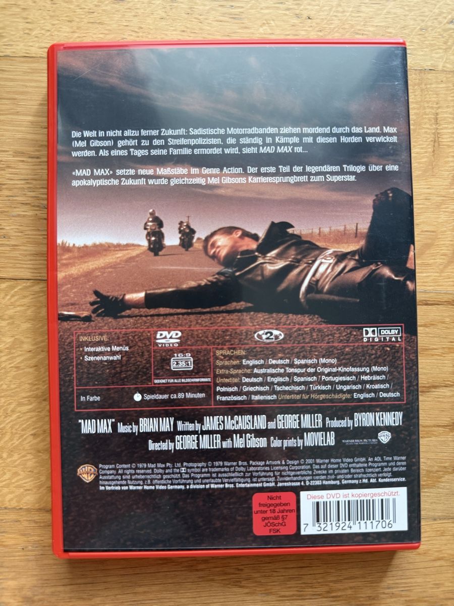 Tutti i DVDs: Mad Max (1979) - DVD – Usato da Kölliken venduto da nerdorado 1