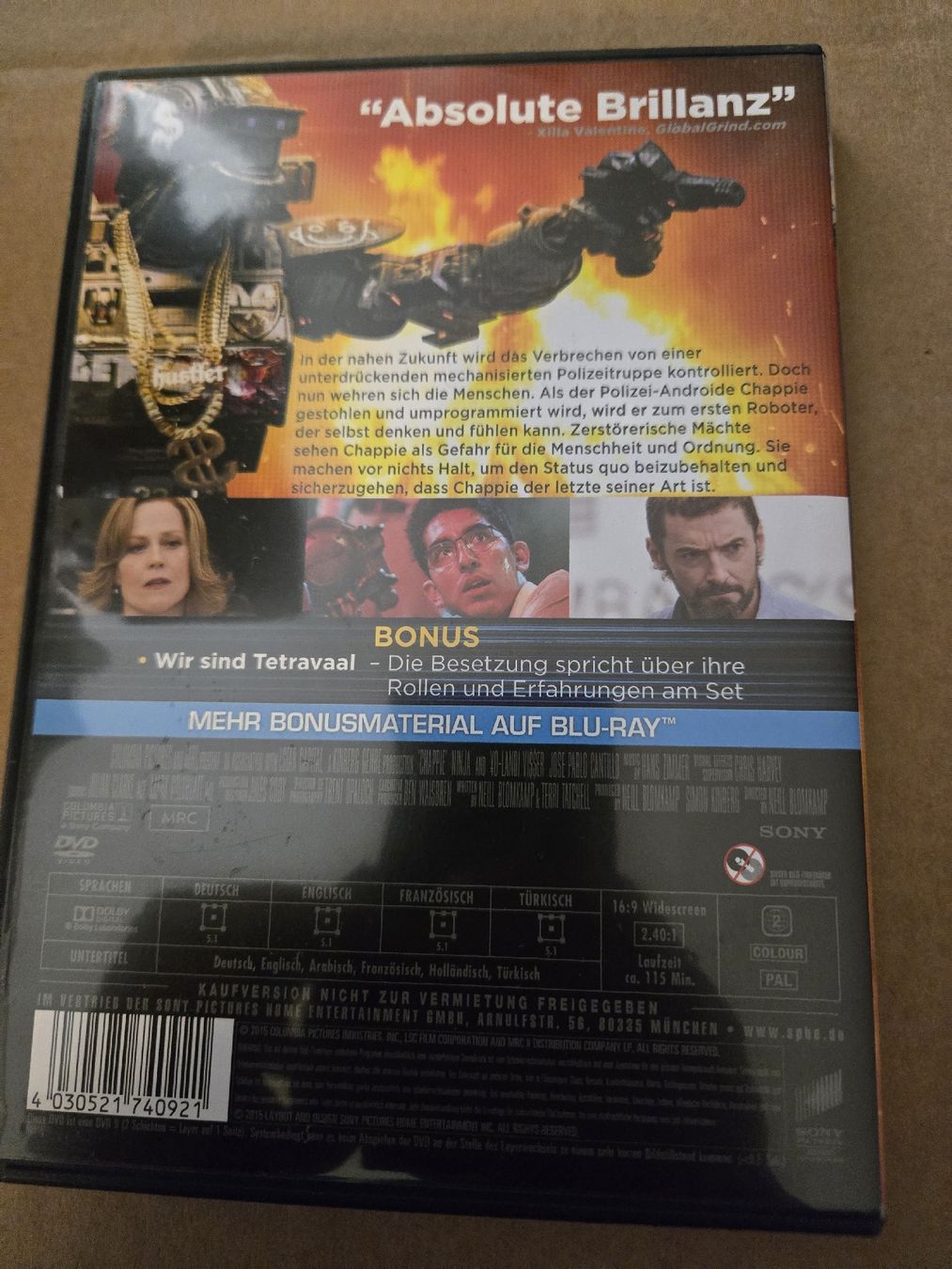 Alle DVDs: Chappie DVD – Gebraucht aus Bussigny von Kfdlt 1