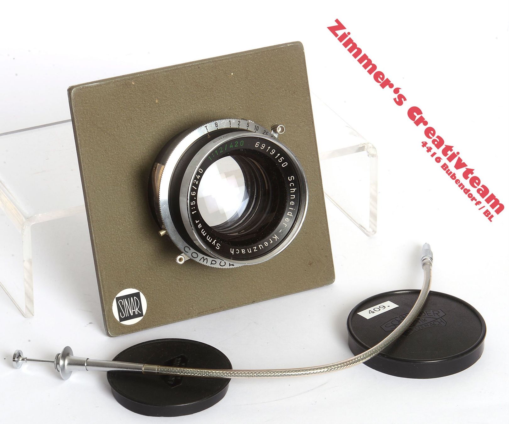 Sinar Kamera: Schneider Symmar 240mm 5.6 Compur, Sinarplatte – Gebraucht aus Bubendorf von zimmers_creativteam 1