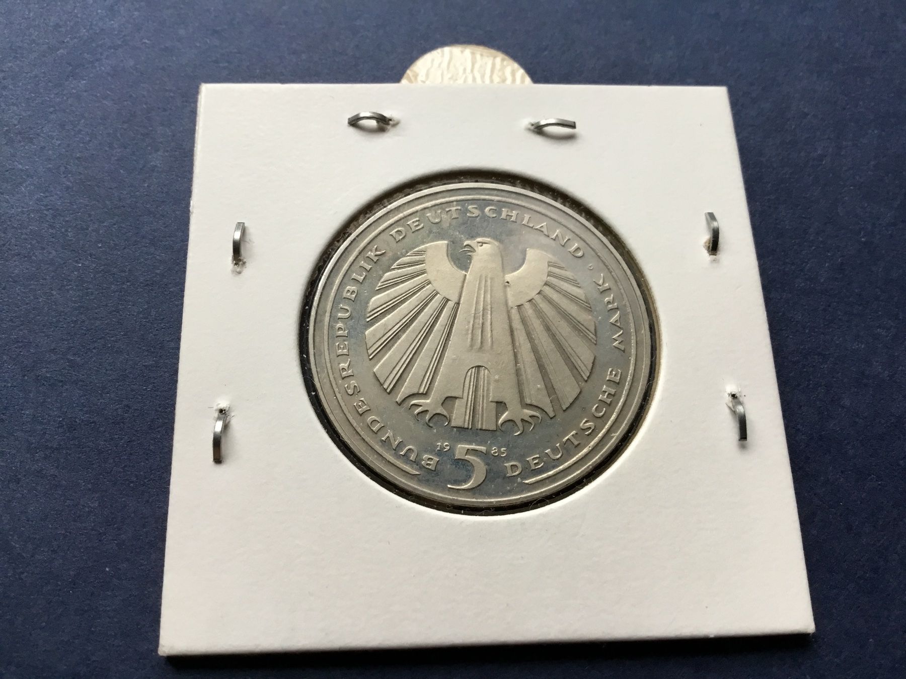 Tutti le monete: Deutschland,5 DM 1985 G. – Usato da St. Margrethen SG venduto da alfapeugeot10 1