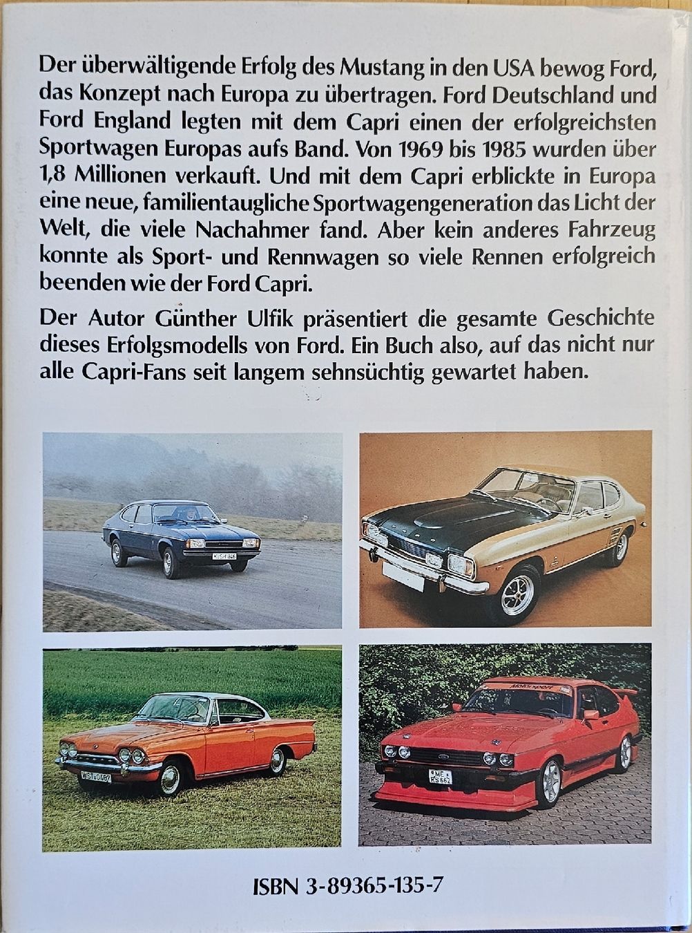 Livres: Das Grosse Ford Capri Buch von Guenther Ulfik – D'occasion à Lengnau BE par Savage3 1