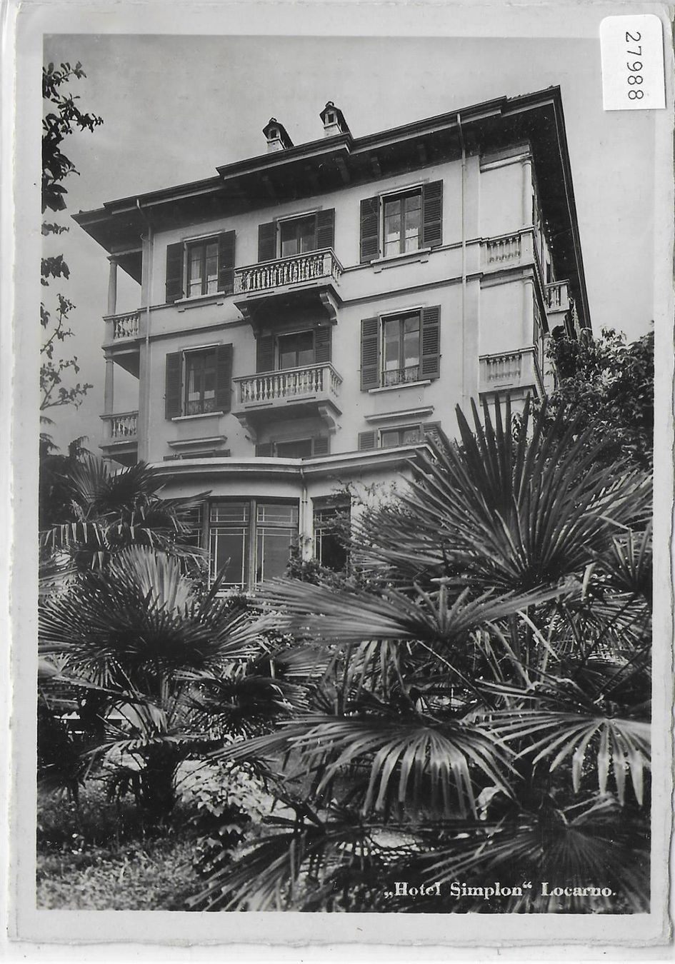 Cartes postales: Hotel Simplon - Locarno – D'occasion à Ettingen par Kartenplanet