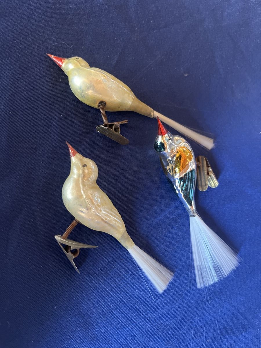 Tutte le decorazioni: 3 Antike Vögel Weihnachtsbaumschmuck  – Usato da Brienz BE venduto da hey_z9vg 3