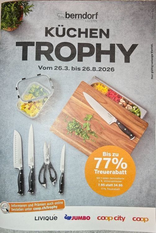 Coop Raccolte di bollini & punti: 4 volle Coopkarten berndorf Küchen Trophy – Nuovo (secondo la descrizione) da Buchen venduto da Jonny58