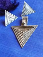 Schmuck Set, Anhänger und Ohrstecker Silber Handmade
