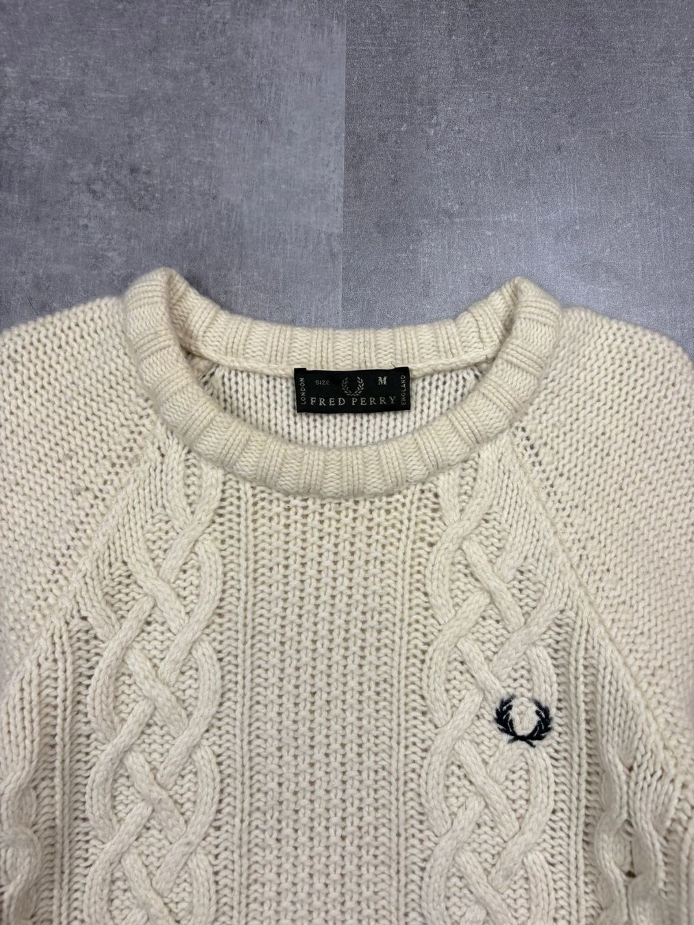 Fred Perry Pullover & Sweatshirts: Fred Perry Cable Knit Sweater – Grösse M – Neu (gemäss Beschreibung) aus Werdenberg von hase.vintage 1