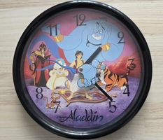 Disney Aladdin Wanduhr, Durchmesser 25cm, Top Zustand!