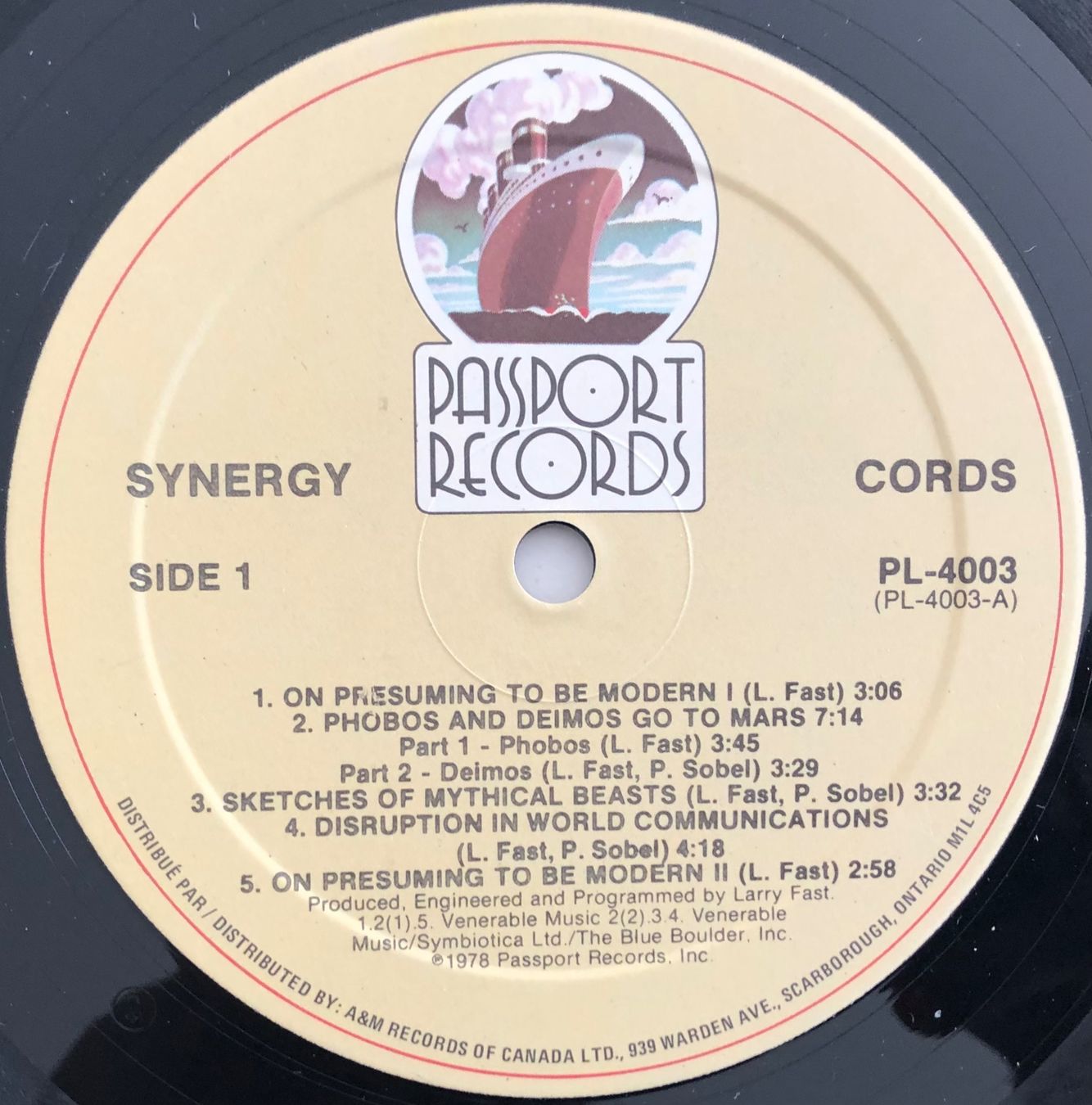 Dischi in vinile: SYNERGY - CORDS – Usato da Poliez-Pittet venduto da Newtown-Records 2