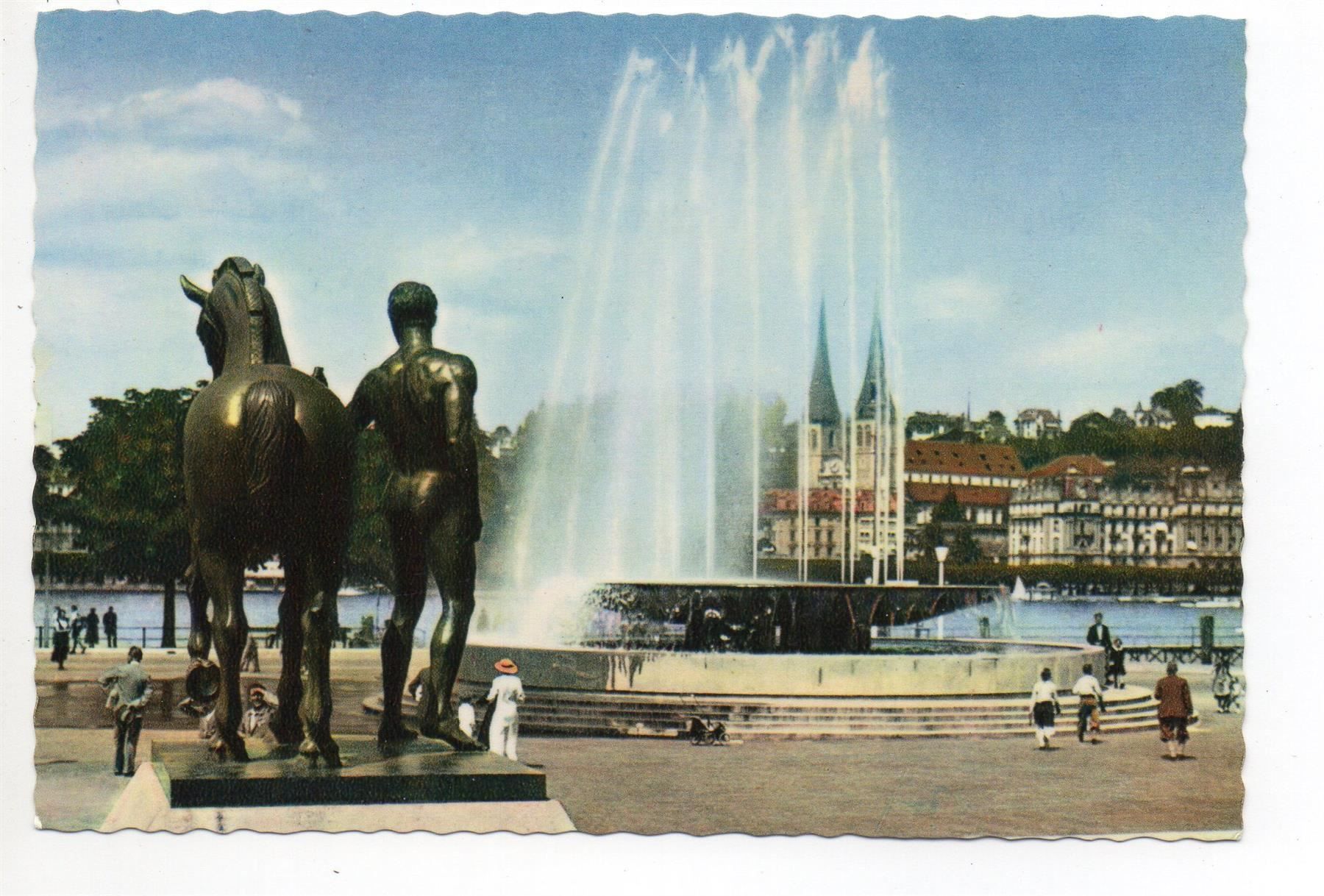 Cartoline postali: LUZERN Wagenbachbrunnen – Nuovo (secondo la descrizione) da Jona venduto da philajona