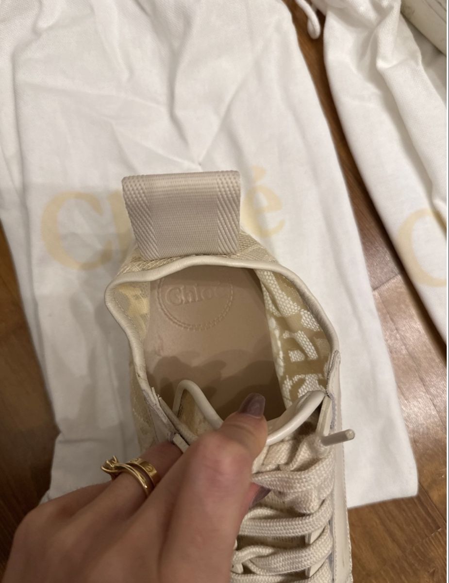 Chloé Scarpe da donna: Chloé Lauren Sneaker in Ecru – Nuovo (secondo la descrizione) da Winterthur venduto da yav_96pw 1