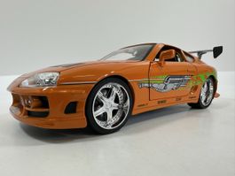 Toyota Supra MK4 1:18 Fast & Furious, orange, JADA TOYS