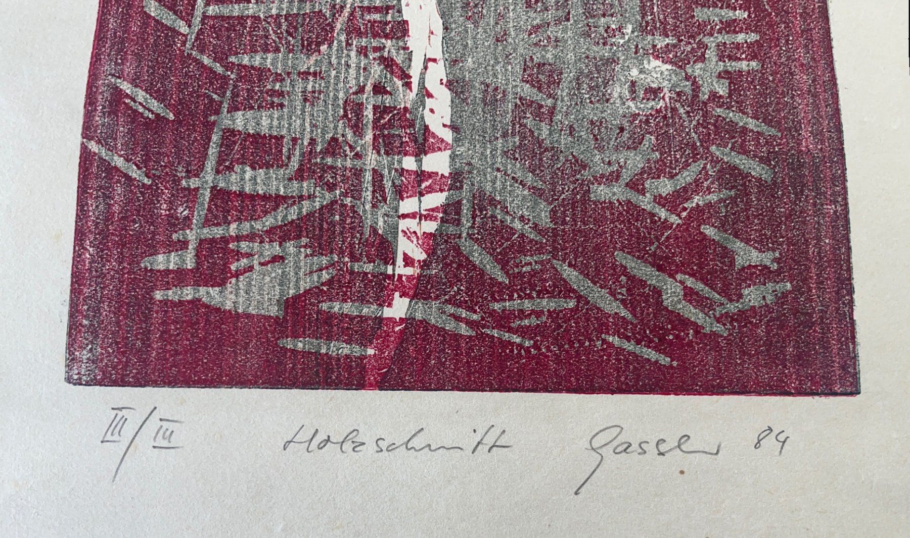 Xilografie: Bruno Gasser 1947-2010 – Usato da Basel venduto da poolko 1