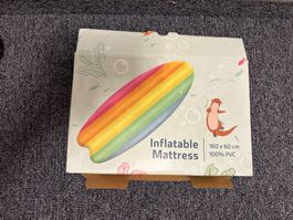 Aufblasbare Matratze Regenbogen 160 x 60 cm neu