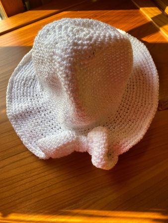 SOMMER HUT-VINTAGE-DAMEN-WEISS