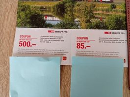 SBB Gutschein GA Rabatt 500 CHF und 85 CHF Wert