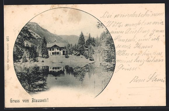 Cartoline postali: Blauseeli, Seepartie mit Gasthaus Blause – Usato da Berlin venduto da bartko-reher