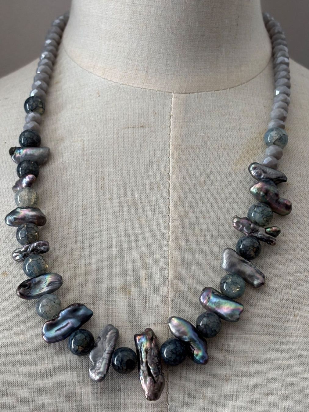 Ketten: Collier perles grises et noires – Gebraucht aus Peseux von Chimon59 1