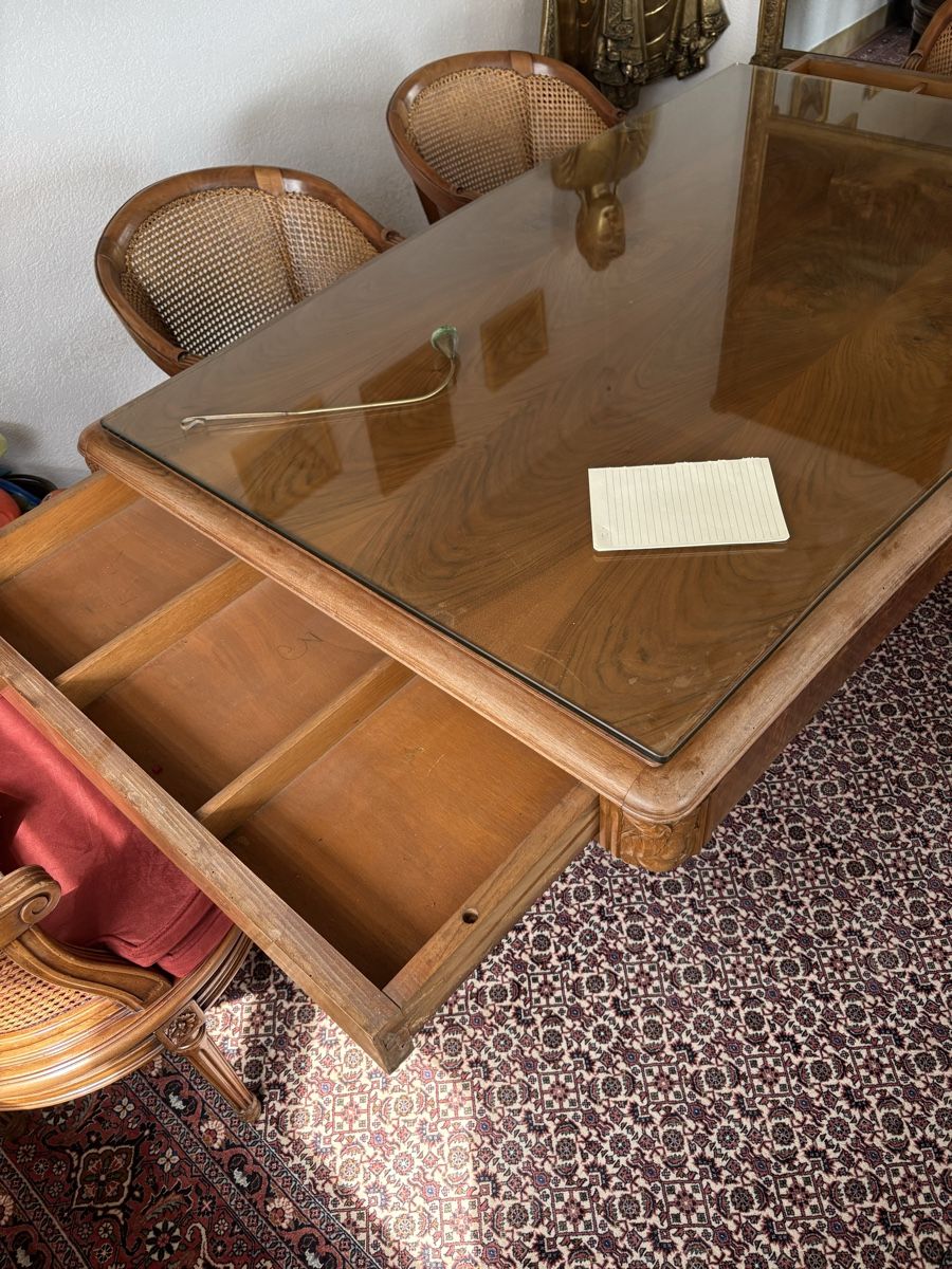 Tavoli: Table vintage art déco en bois massif – Usato da Bassins venduto da PBR001 1