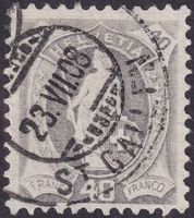 1907, Stehende: 97A: ST.GALLEN /Vollstempel: 23.8.08 K:100.-