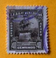 BRIEFMARKEN AUS  Venezuela Bolivar-Statue GESTEMPELT 