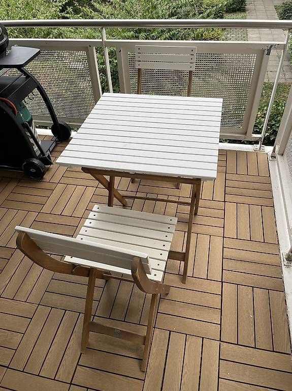 Set di tavolo e panche: Gartentisch mit 2 Stühlen – Usato da Zürich venduto da AHR8 1