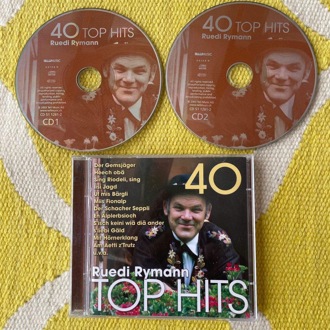 CDs: RUEDI RYMANN-2CD 40TOP HITS – Gebraucht aus Rorschacherberg von CD-Roli
