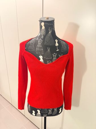 Roter Morgan Strickpullover, Gr. S