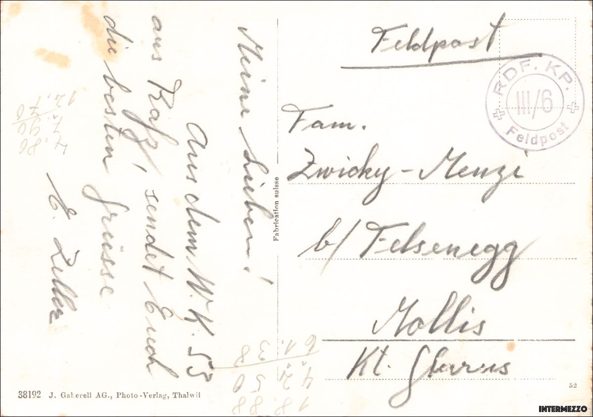 Cartoline postali: Rafz ZH // 1940 Dorf Gesamtansicht – Usato da Basel venduto da intermezzo12 1
