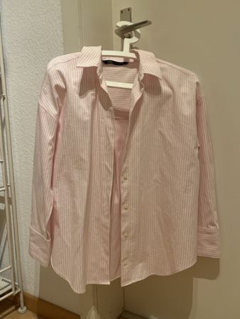 Zara Bluse gestreift rosa weiss Grösse S guter Zustand
