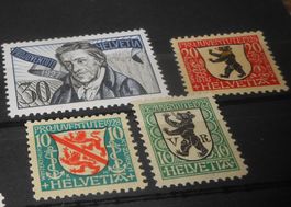 Briefmarken Sammlung Pro Juventute 1927, 1928, 1925