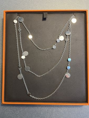 Hermès Sautoir Confettis Argent 925, neuf, avec facture!