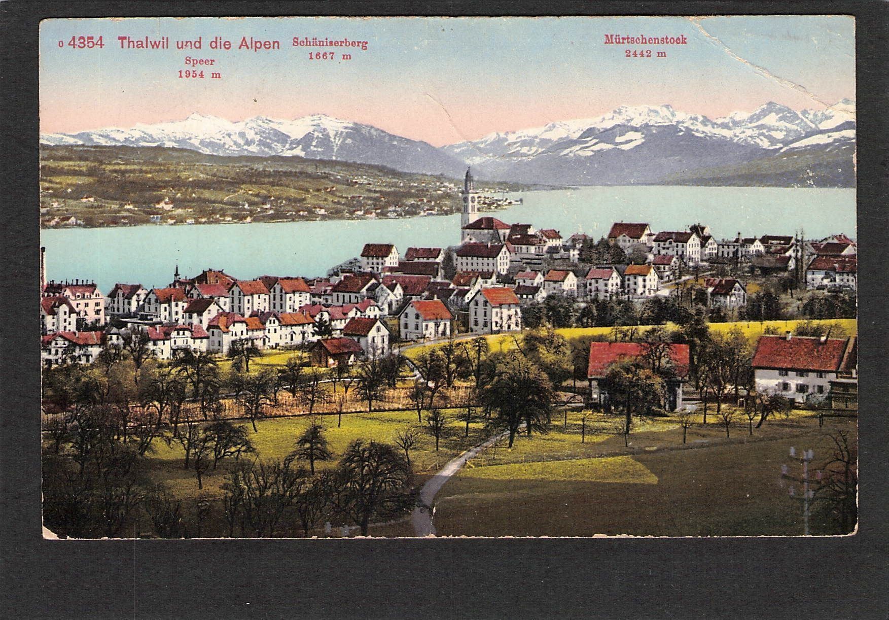 Ansichtskarten: AK/ZH Thalwil , 1916 – Gebraucht aus Reichenburg von Pipo-67