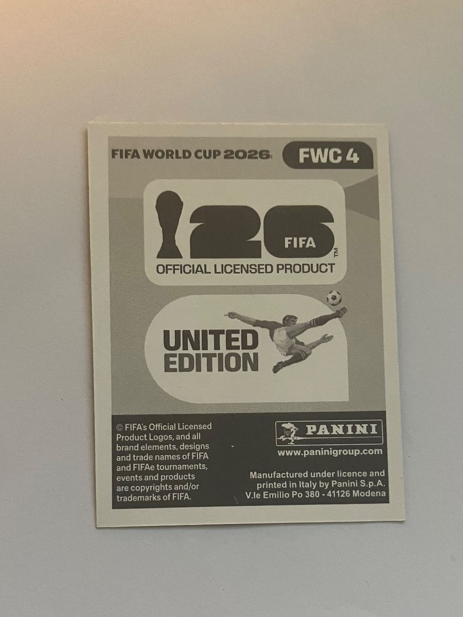Panini Carte collezionabili: Fehldruck Panini Weltmeisterschaft 2026 – Nuovo (secondo la descrizione) da Zürich venduto da Stellaria 1