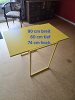 Klapptisch gelb 45/90 cm breit 60 cm tief 74 cm hoch