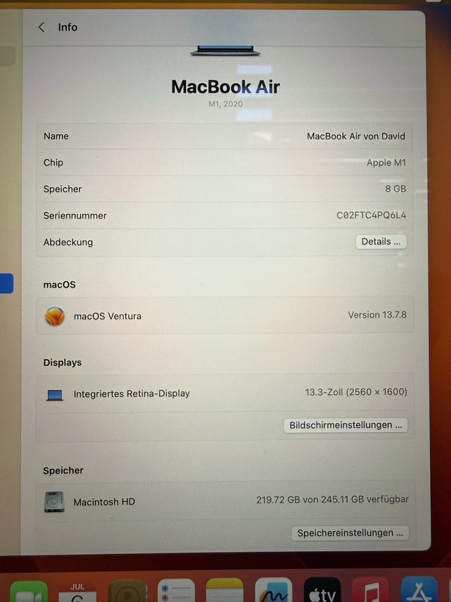Apple Notebook: Mac Book Air 2020 – Usato da Zwingen venduto da saskia_h99 4
