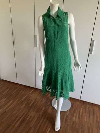 AKRIS: Exkl. smaragdgrünes Sommerkleid inkl. Unterkleid, 36