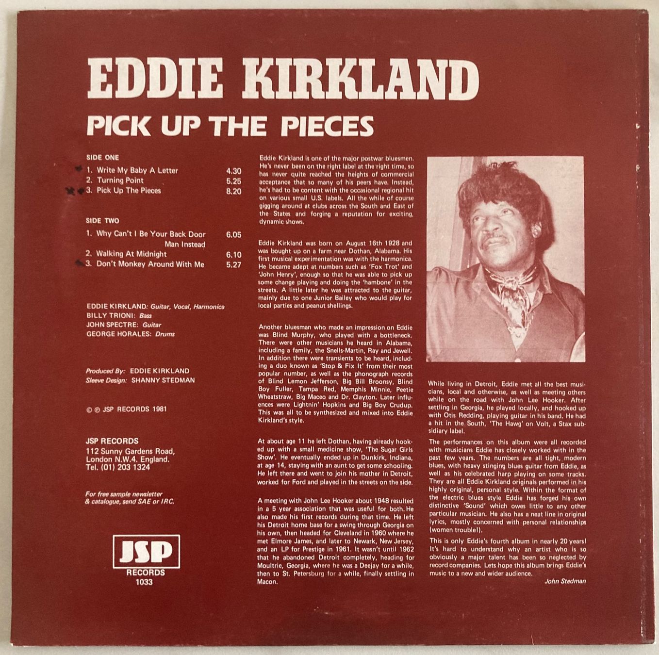 Dischi in vinile: EDDIE KIRKLAND - PICK UP THE PIECES – Usato da Poliez-Pittet venduto da Newtown-Records 1