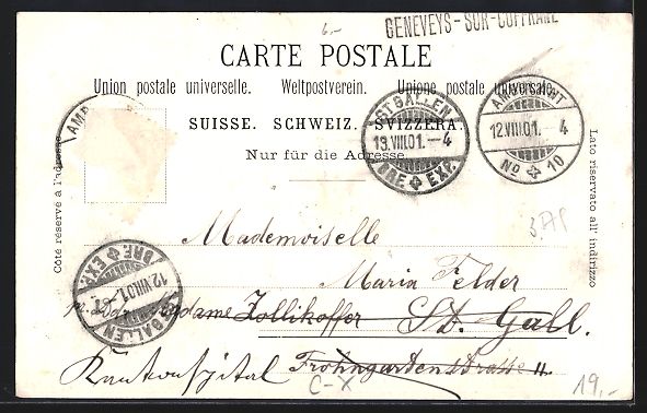 Ansichtskarten: Coffrane, Hotel Curonne, Vue générale – Gebraucht aus Berlin von bartko-reher 1