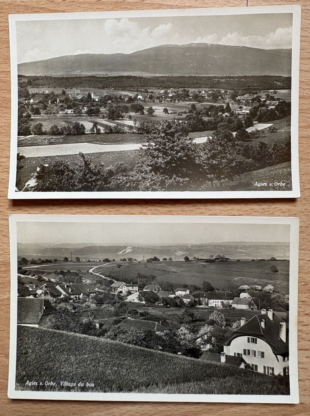 Ansichtskarten: Ansichtskarten Agiez s. Orbe (2Stück) – Gebraucht aus Neukirch-Egnach von Phion